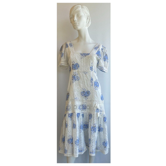 LoveShackFancy Reggie dress in morning mist sz 6 - Picture 2 of 14